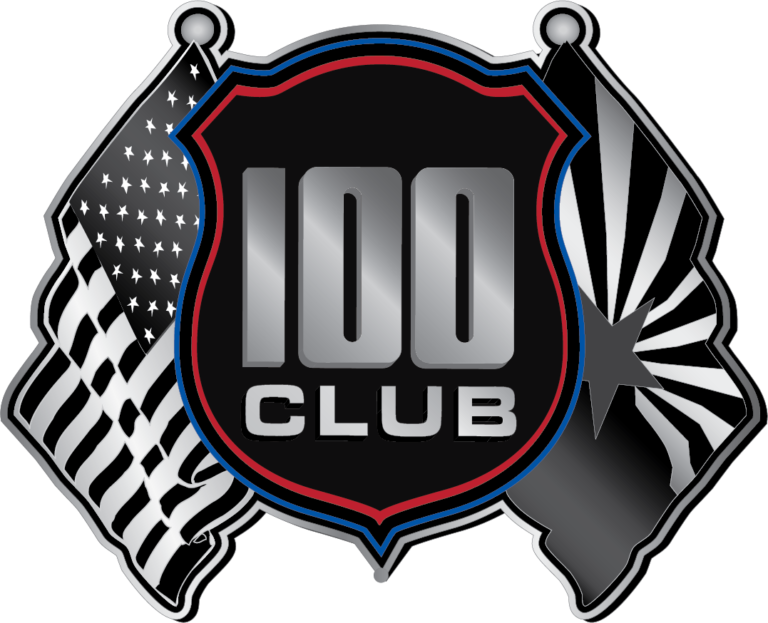 100clublogoblackandwhiteredblue-768x623